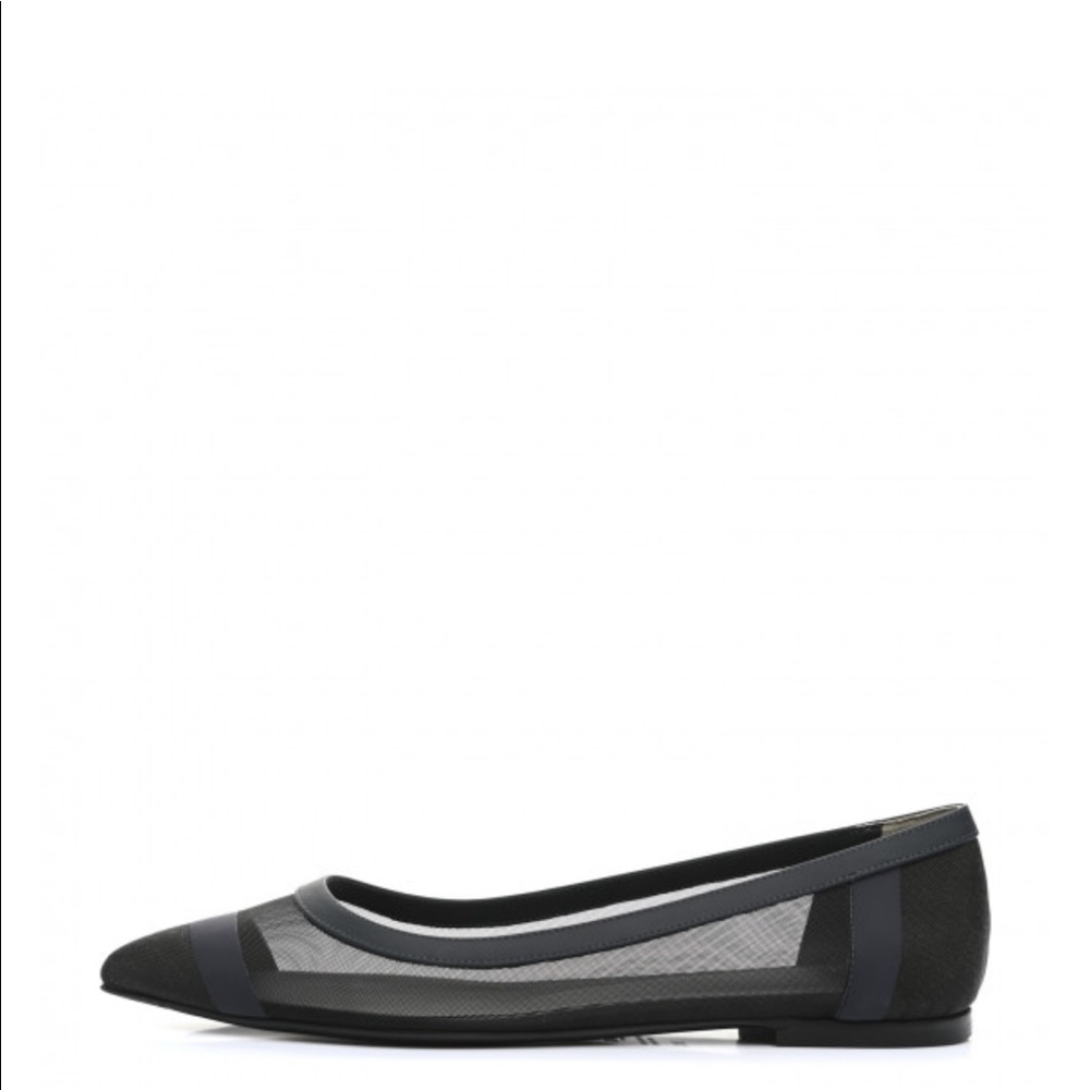 Fendi Authentic Pointed Mesh Flats - image 1
